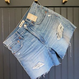 Madewell Relaxed Mid-Length Denim Shorts W26 NWT